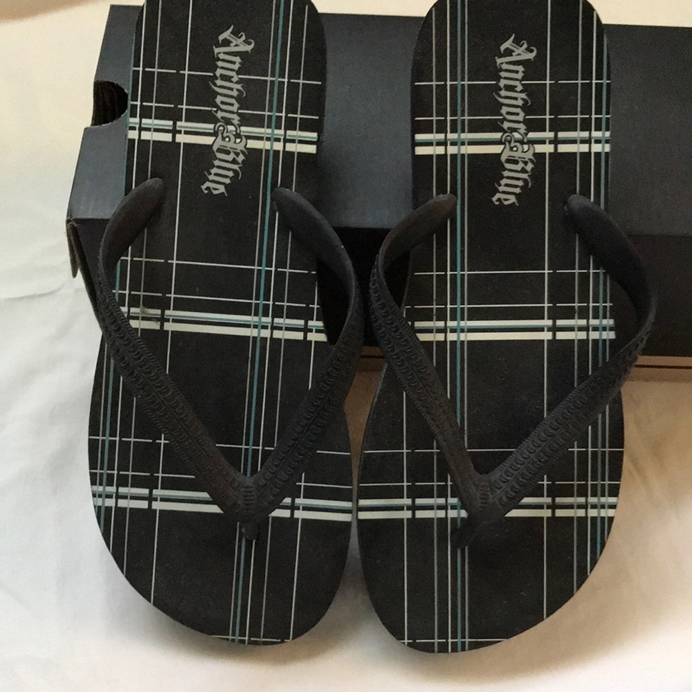 New Anchor Blue men's flip flops - Picture 3 of 4